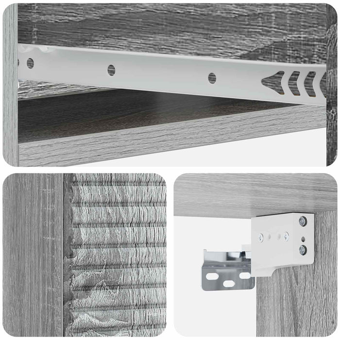 Masă laterală montată pe perete Sonoma gri 59 x 34,5 x 17 cm - WALTI WALTI
