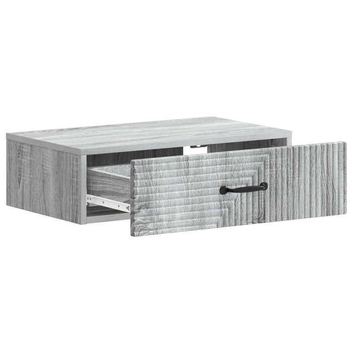 Masă laterală montată pe perete Sonoma gri 59 x 34,5 x 17 cm - WALTI WALTI