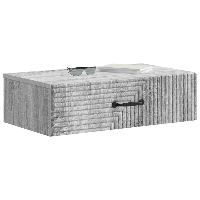 Masă laterală montată pe perete Sonoma gri 59 x 34,5 x 17 cm - WALTI WALTI