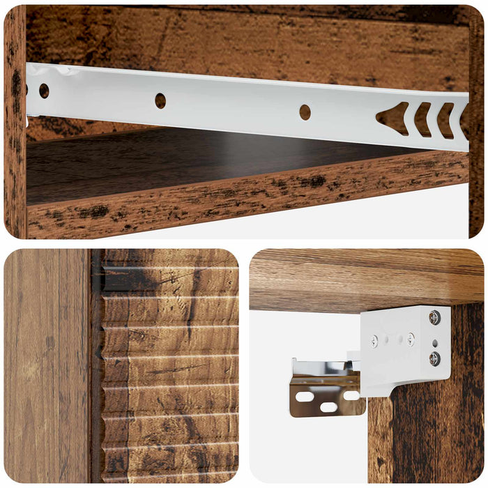 Masă laterală montată pe perete Lemn vechi 59 x 34,5 x 17 cm - WALTI WALTI