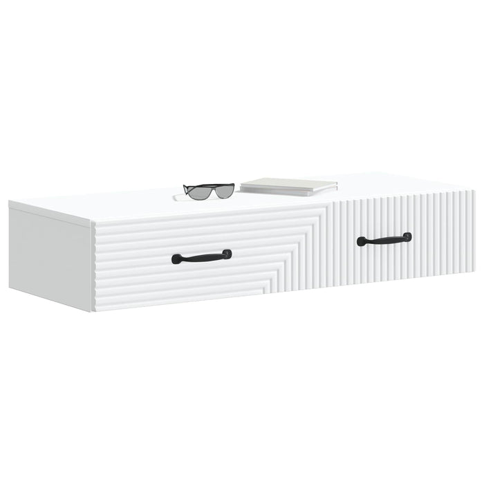 Masă laterală montată pe perete Alb 87,5 x 34,5 x 17 cm - WALTI WALTI
