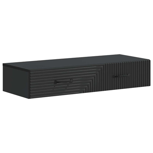Masă laterală montată pe perete Negru 87,5 x 34,5 x 17 cm - WALTI WALTI