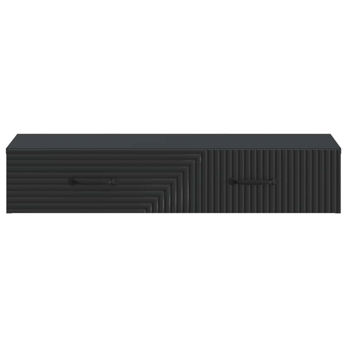 Masă laterală montată pe perete Negru 87,5 x 34,5 x 17 cm - WALTI WALTI