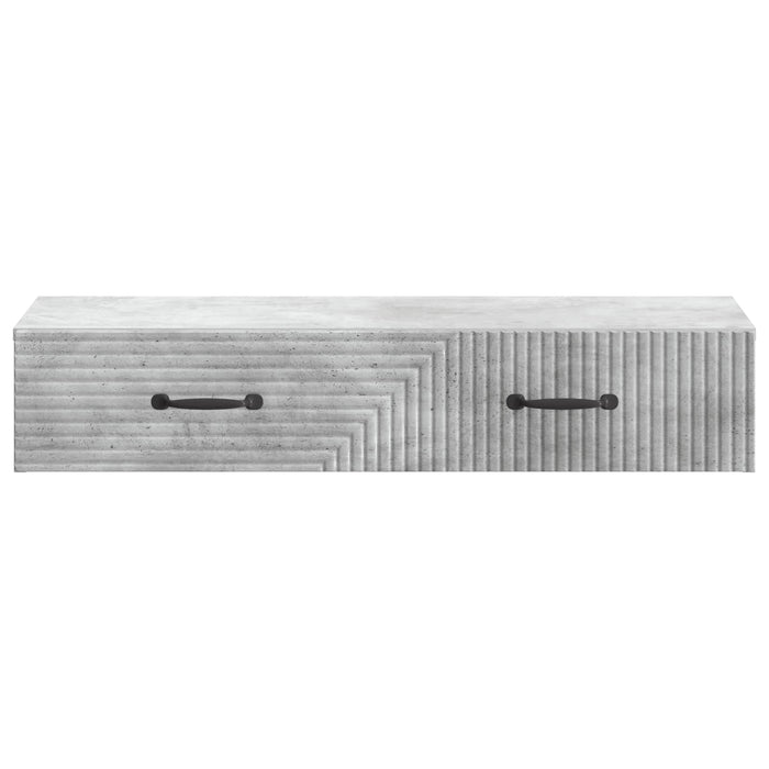 Masă laterală montată pe perete Gri Beton 87,5 x 34,5 x 17 cm - WALTI WALTI