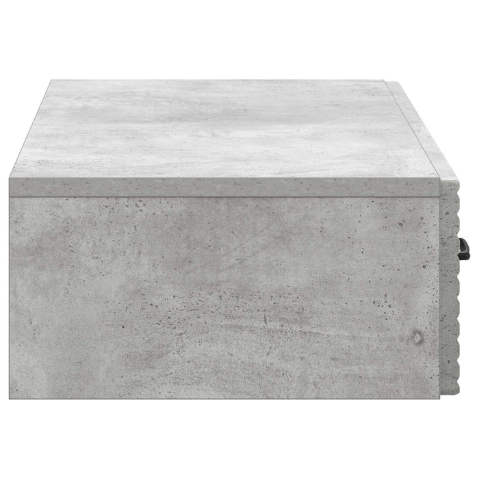 Masă laterală montată pe perete Gri Beton 87,5 x 34,5 x 17 cm - WALTI WALTI