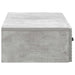 Masă laterală montată pe perete Gri Beton 87,5 x 34,5 x 17 cm - WALTI WALTI