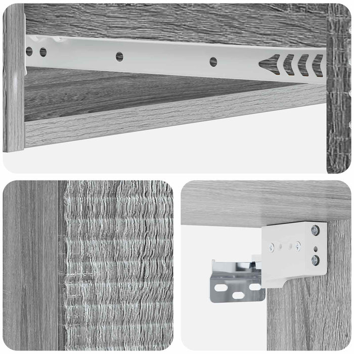 Masă laterală montată pe perete Sonoma gri 87,5 x 34,5 x 17 cm - WALTI WALTI