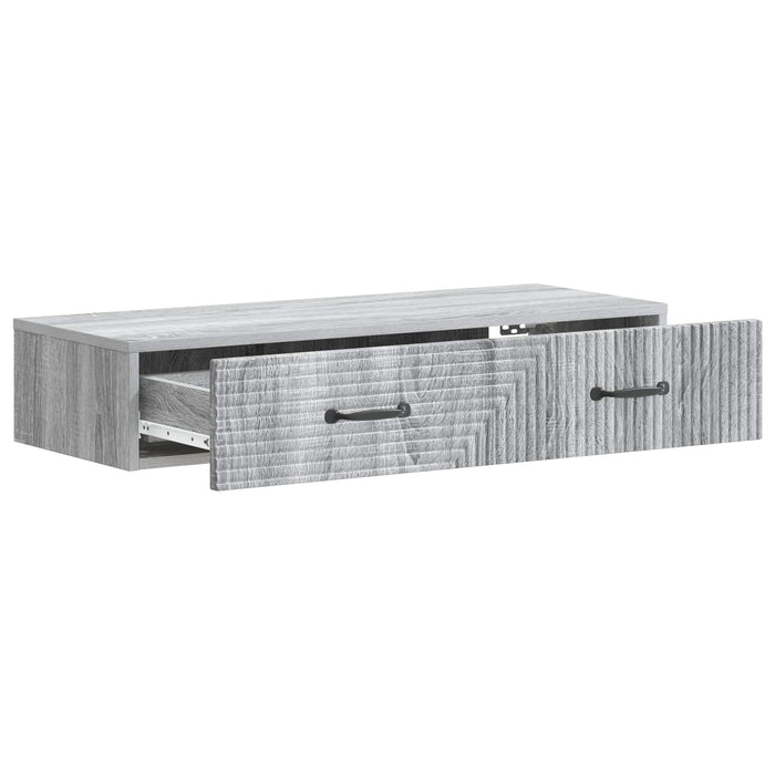 Masă laterală montată pe perete Sonoma gri 87,5 x 34,5 x 17 cm - WALTI WALTI