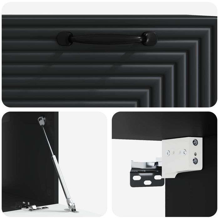 Oglindă TV montată pe perete Pe perete Negru 59,5 x 41 x 30 cm - WALTI WALTI