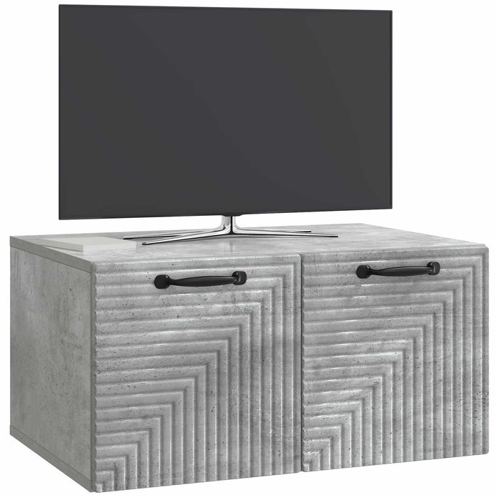 Oglindă TV montată pe perete Gri Beton 59,5 x 41 x 30 cm - WALTI WALTI