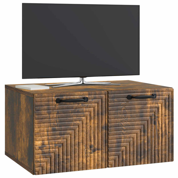Oglindă TV montată pe perete Stejar fumuriu 59,5 x 41 x 30 cm - WALTI WALTI