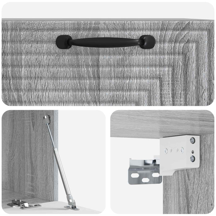 Oglindă TV montată pe perete Sonoma gri 59,5 x 41 x 30 cm - WALTI WALTI