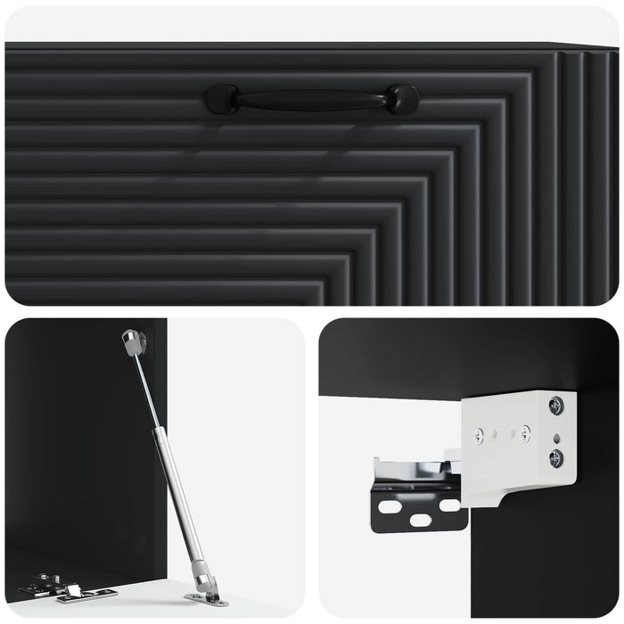Oglindă TV montată pe perete Pe perete Negru 78,5 x 41 x 30 cm - WALTI WALTI