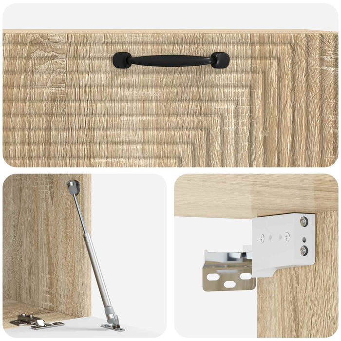 Oglindă TV montată pe perete Stejar Sonoma 78,5 x 41 x 30 cm - WALTI WALTI