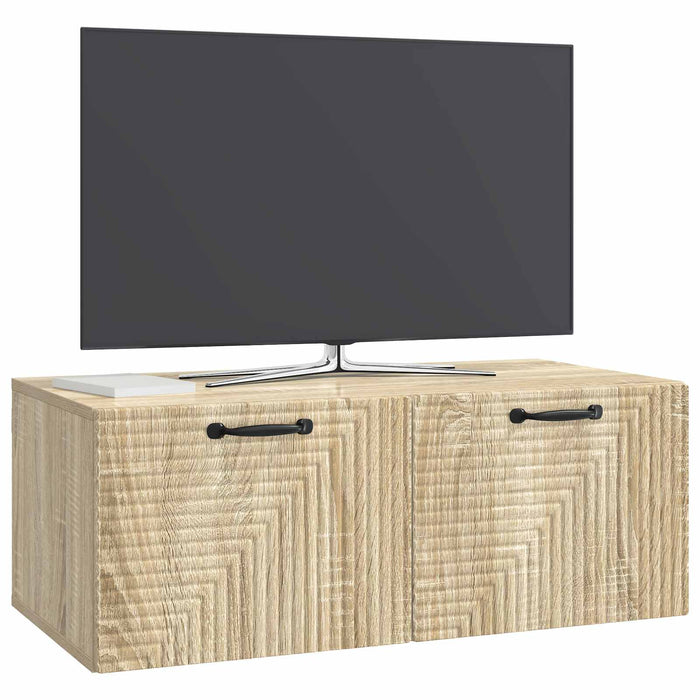 Oglindă TV montată pe perete Stejar Sonoma 78,5 x 41 x 30 cm - WALTI WALTI