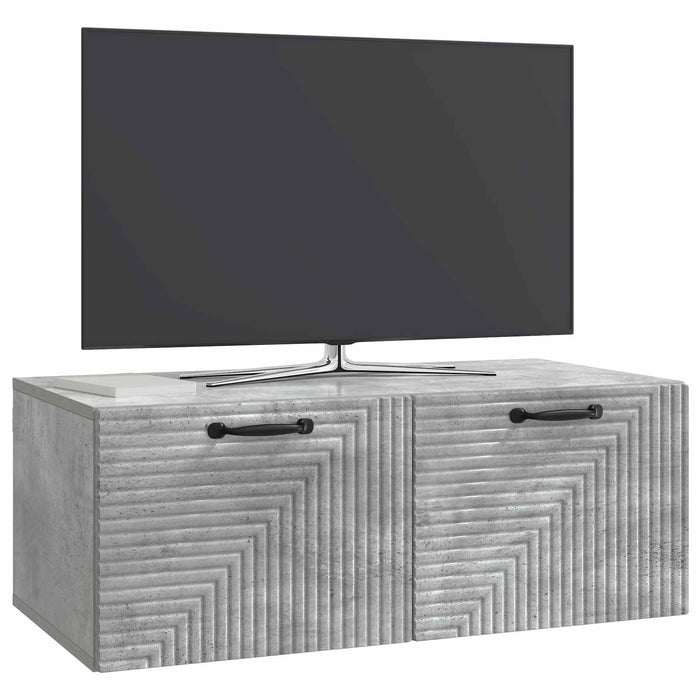Oglindă TV montată pe perete Gri Beton 78,5 x 41 x 30 cm - WALTI WALTI