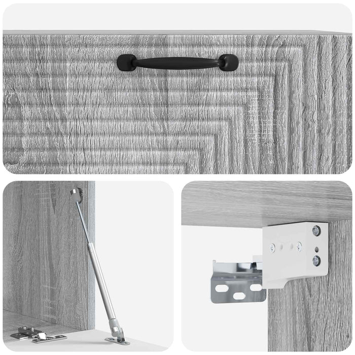 Oglindă TV montată pe perete Sonoma gri 78,5 x 41 x 30 cm - WALTI WALTI