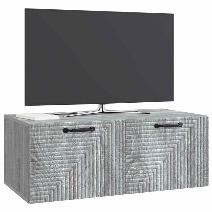 Oglindă TV montată pe perete Sonoma gri 78,5 x 41 x 30 cm - WALTI WALTI