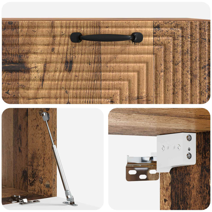 Oglindă TV montată pe perete Lemn vechi 78,5 x 41 x 30 cm - WALTI WALTI