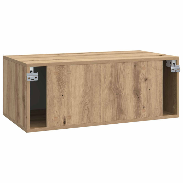 Oglindă TV montată pe perete Stejar Artizanal 78,5 x 41 x 30 cm - WALTI WALTI