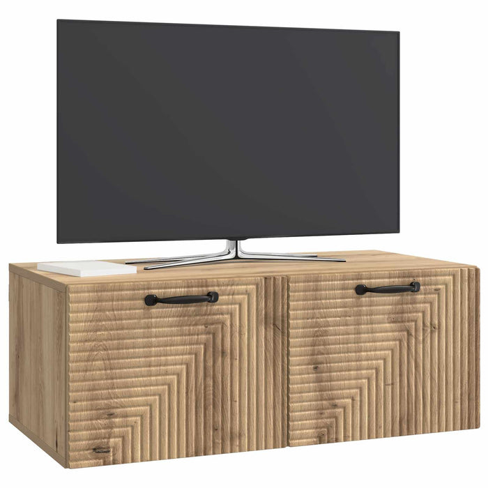 Oglindă TV montată pe perete Stejar Artizanal 78,5 x 41 x 30 cm - WALTI WALTI