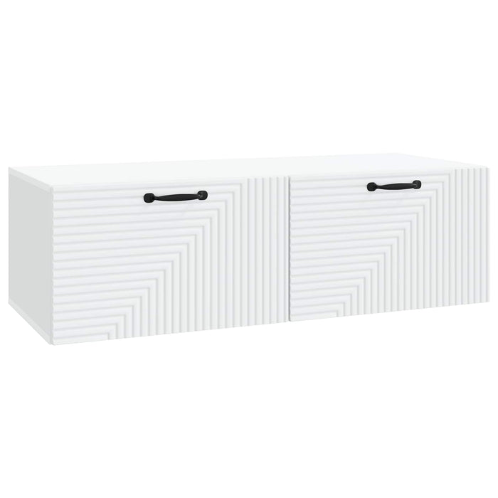 Oglindă TV montată pe perete Alb 98 x 41 x 30 cm Lemn prelucrat - WALTI WALTI