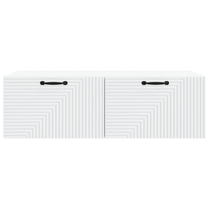 Oglindă TV montată pe perete Alb 98 x 41 x 30 cm Lemn prelucrat - WALTI WALTI