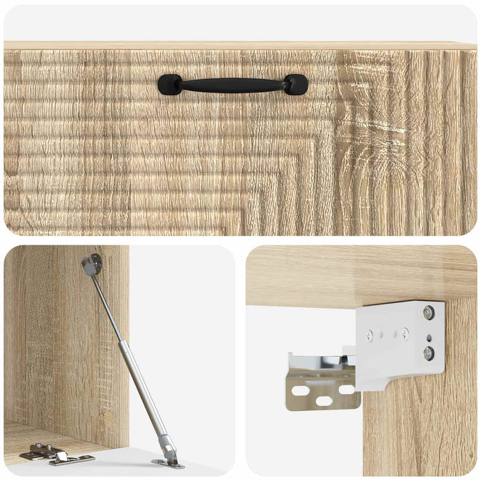 Oglindă TV montată pe perete Stejar Sonoma 98 x 41 x 30 cm - WALTI WALTI