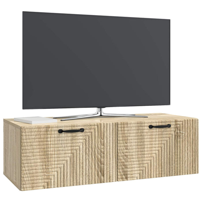 Oglindă TV montată pe perete Stejar Sonoma 98 x 41 x 30 cm - WALTI WALTI
