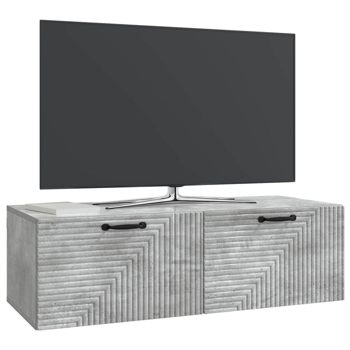 Oglindă TV montată pe perete Gri Beton 98 x 41 x 30 cm - WALTI WALTI