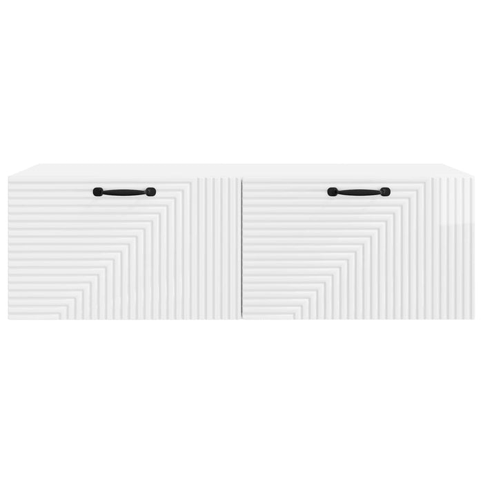 Oglindă TV montată pe perete Alb foarte lucios 98 x 41 x 30 cm - WALTI WALTI