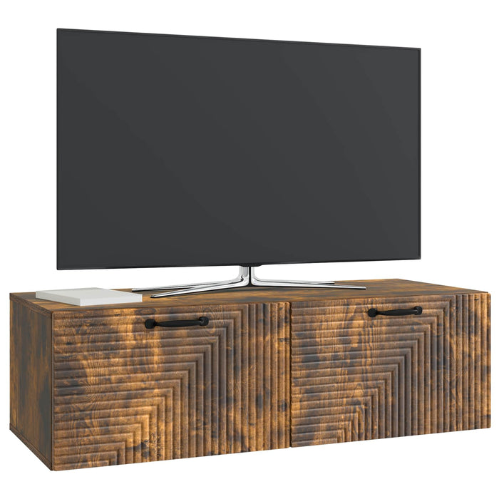Oglindă TV montată pe perete Stejar fumuriu 98 x 41 x 30 cm - WALTI WALTI