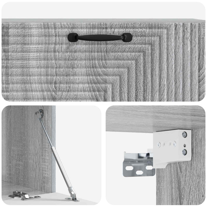 Oglindă TV montată pe perete Sonoma gri 98 x 41 x 30 cm - WALTI WALTI