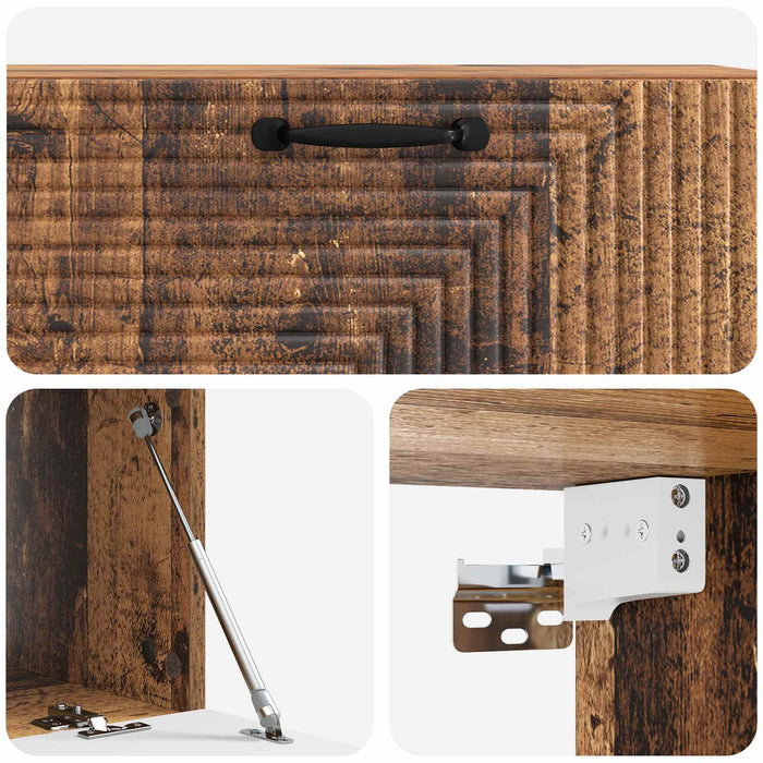 Oglindă TV montată pe perete Lemn vechi 98 x 41 x 30 cm - WALTI WALTI