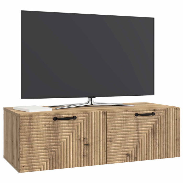 Oglindă TV montată pe perete Stejar Artizanal 98 x 41 x 30 cm - WALTI WALTI