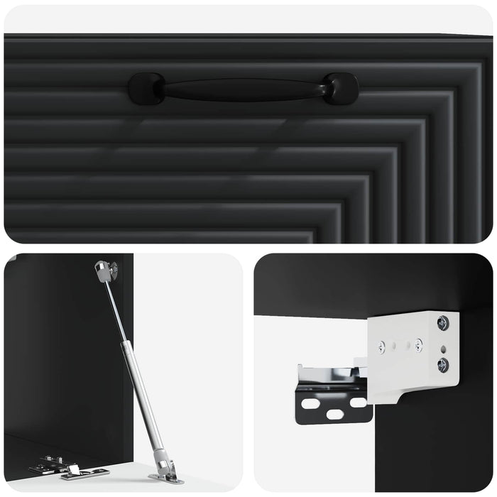 Oglindă TV montată pe perete Pe perete Negru 59,5 x 31 x 30 cm - WALTI WALTI