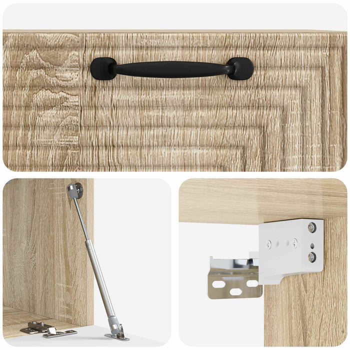 Oglindă TV montată pe perete Stejar Sonoma 59,5 x 31 x 30 cm - WALTI WALTI