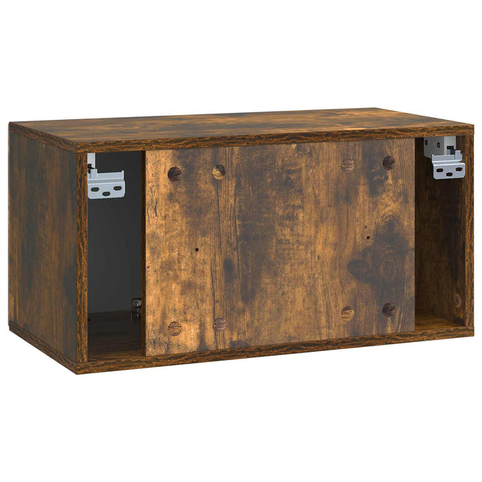 Oglindă TV montată pe perete Stejar fumuriu 59,5 x 31 x 30 cm - WALTI WALTI