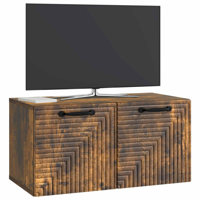 Oglindă TV montată pe perete Stejar fumuriu 59,5 x 31 x 30 cm - WALTI WALTI