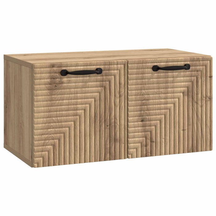 Oglindă TV montată pe perete Stejar Artizanal 59,5 x 31 x 30 cm - WALTI WALTI