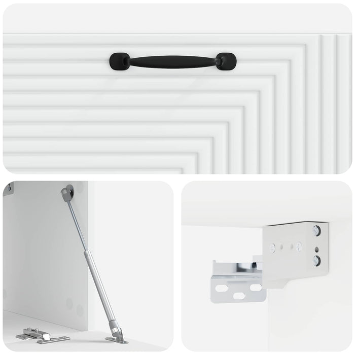 Oglindă TV montată pe perete Pe perete Alb 78,5 x 31 x 30 cm - WALTI WALTI