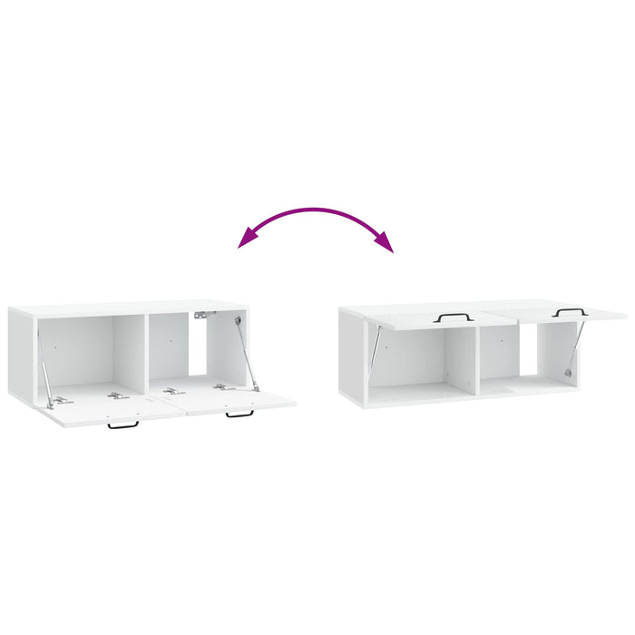 Oglindă TV montată pe perete Pe perete Alb 78,5 x 31 x 30 cm - WALTI WALTI
