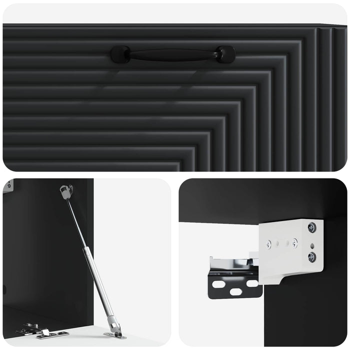 Oglindă TV montată pe perete Pe perete Negru 78,5 x 31 x 30 cm - WALTI WALTI