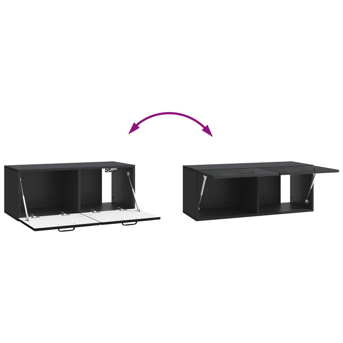 Oglindă TV montată pe perete Pe perete Negru 78,5 x 31 x 30 cm - WALTI WALTI