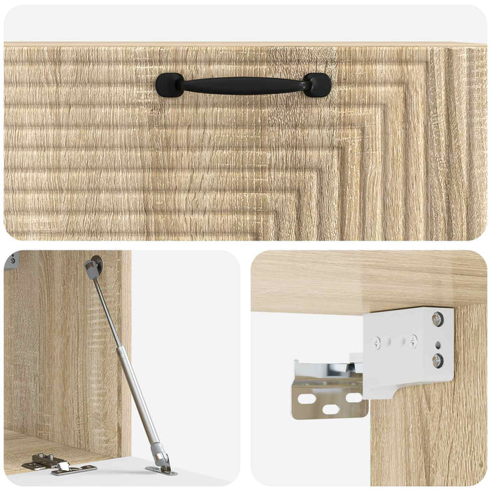 Oglindă TV montată pe perete Stejar Sonoma 78,5 x 31 x 30 cm - WALTI WALTI