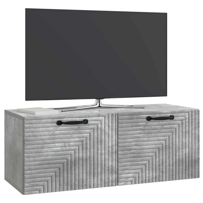 Oglindă TV montată pe perete Gri Beton 78,5 x 31 x 30 cm - WALTI WALTI