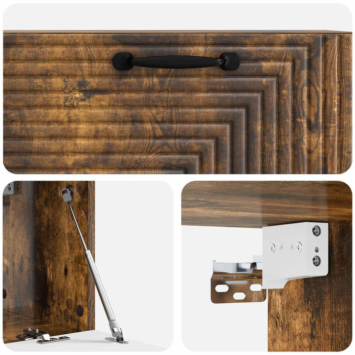 Oglindă TV montată pe perete Stejar fumuriu 78,5 x 31 x 30 cm - WALTI WALTI