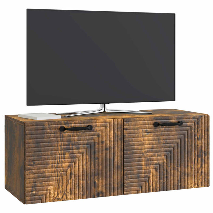 Oglindă TV montată pe perete Stejar fumuriu 78,5 x 31 x 30 cm - WALTI WALTI