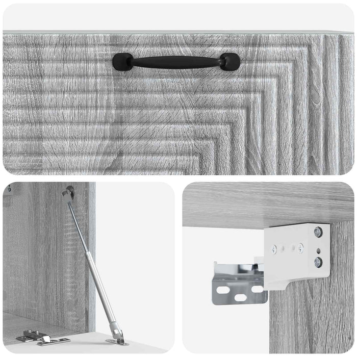 Oglindă TV montată pe perete Sonoma gri 78,5 x 31 x 30 cm - WALTI WALTI