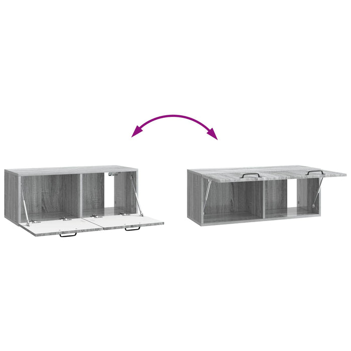 Oglindă TV montată pe perete Sonoma gri 78,5 x 31 x 30 cm - WALTI WALTI